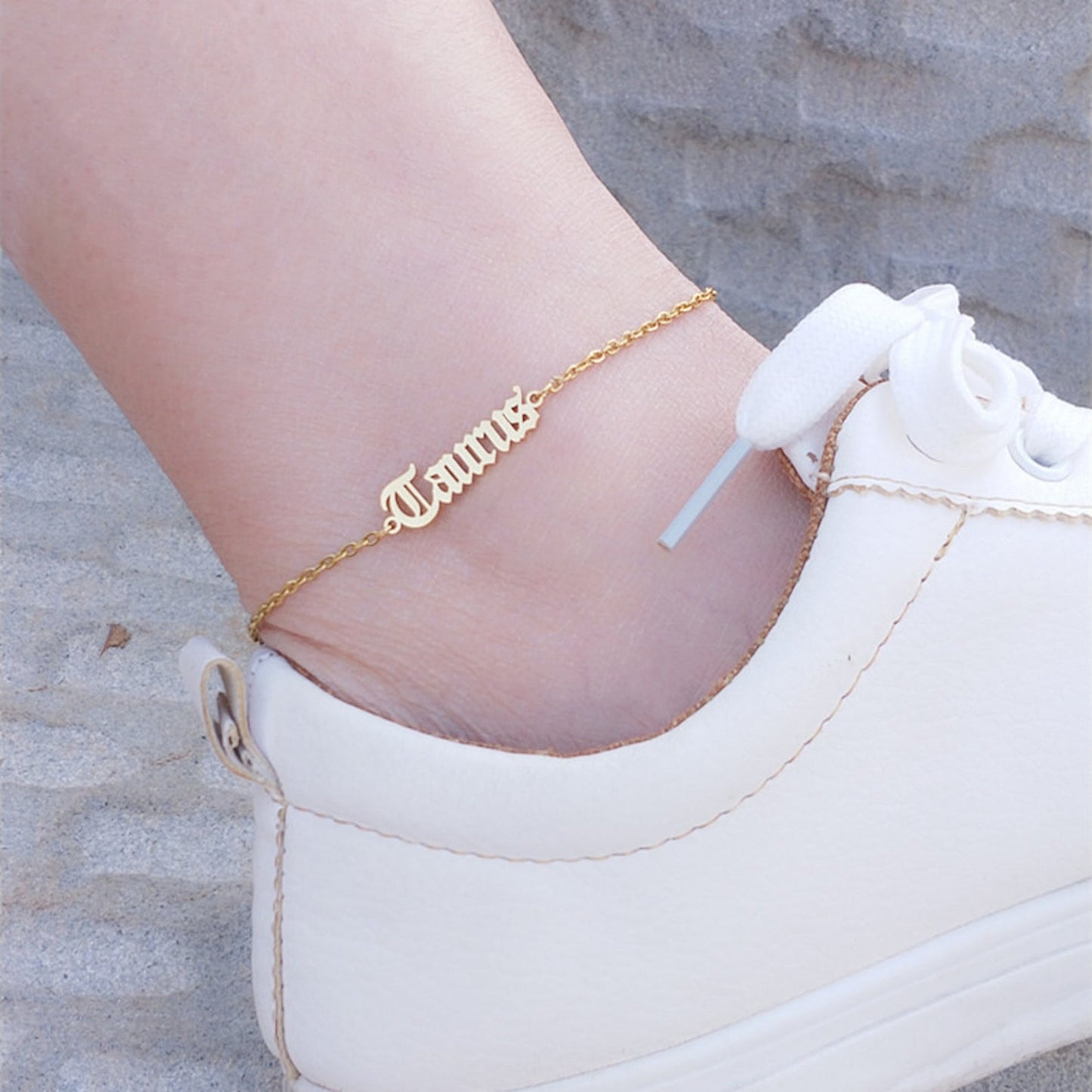 Zodiac Constellations Anklet, Custom Ankle Zodiac Signs Bracelet, Astrology Chain