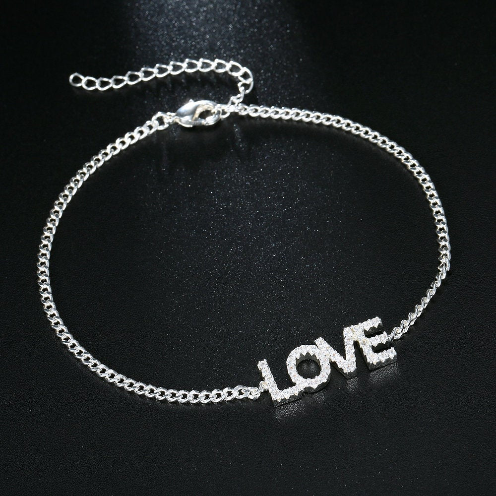 Personalized Name Bracelet, CZ Diamond Bracelet, Zircon Gemstone Bracelet