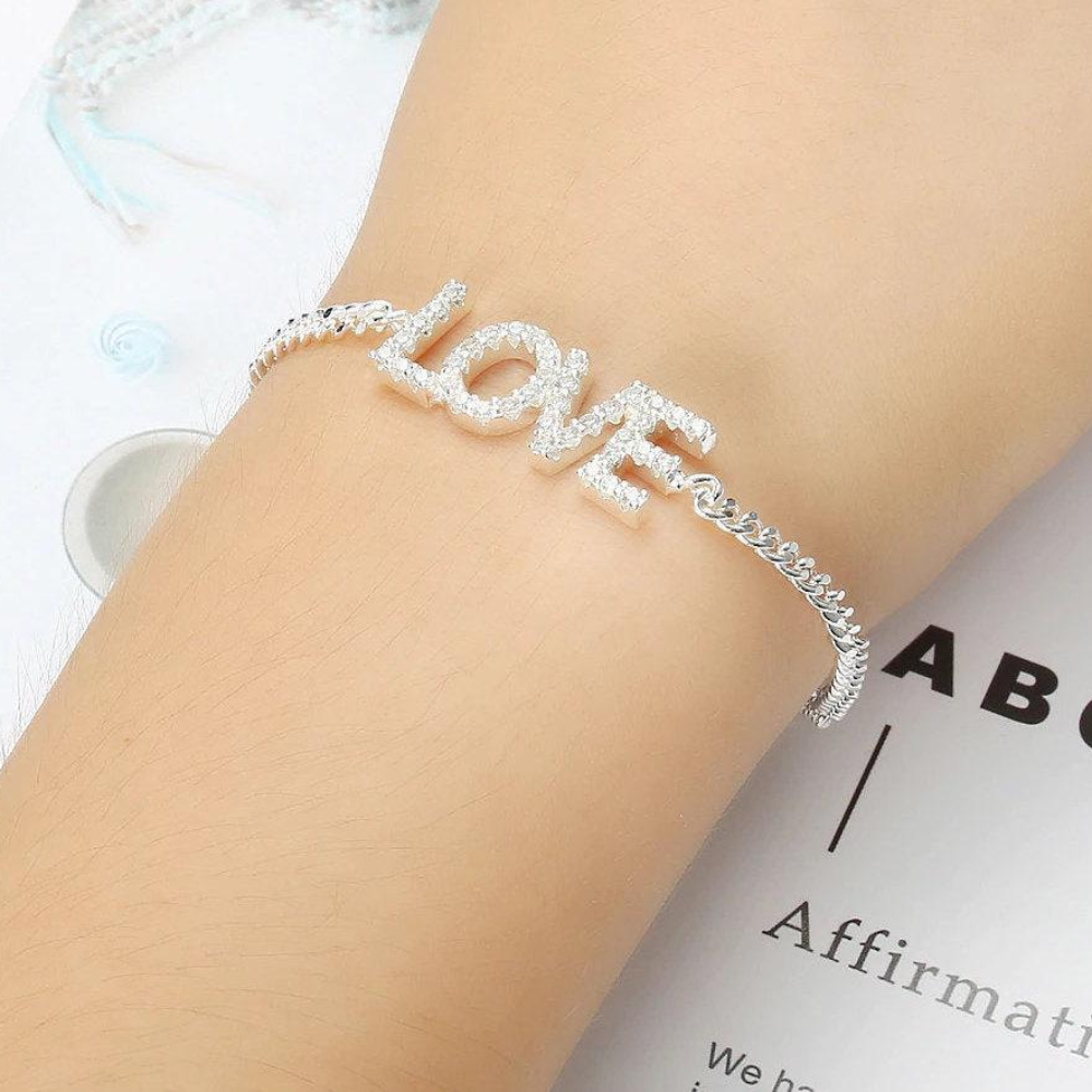 Personalized Name Bracelet, CZ Diamond Bracelet, Zircon Gemstone Bracelet