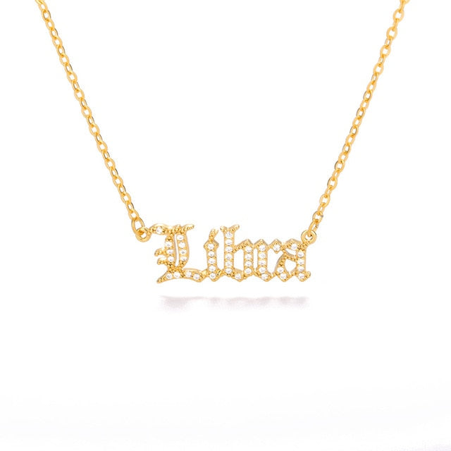 Personalized Zodiac Sing Necklace, Crystal Zodiac Constellations Pendant
